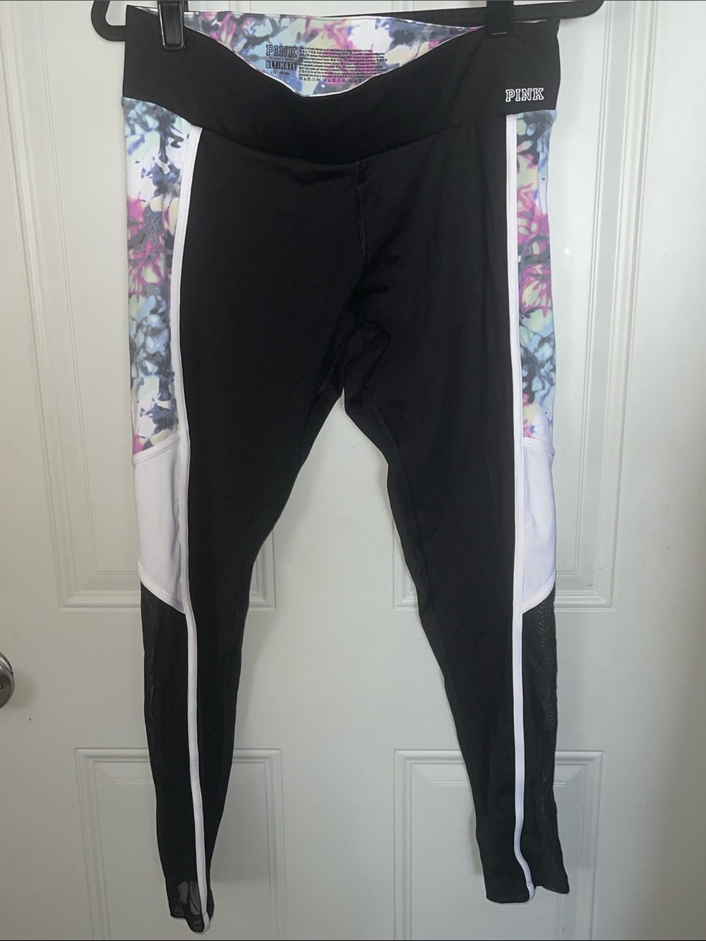 PINK Victoria's Secret ultimate Black Leggings with Multicolor Floral  large